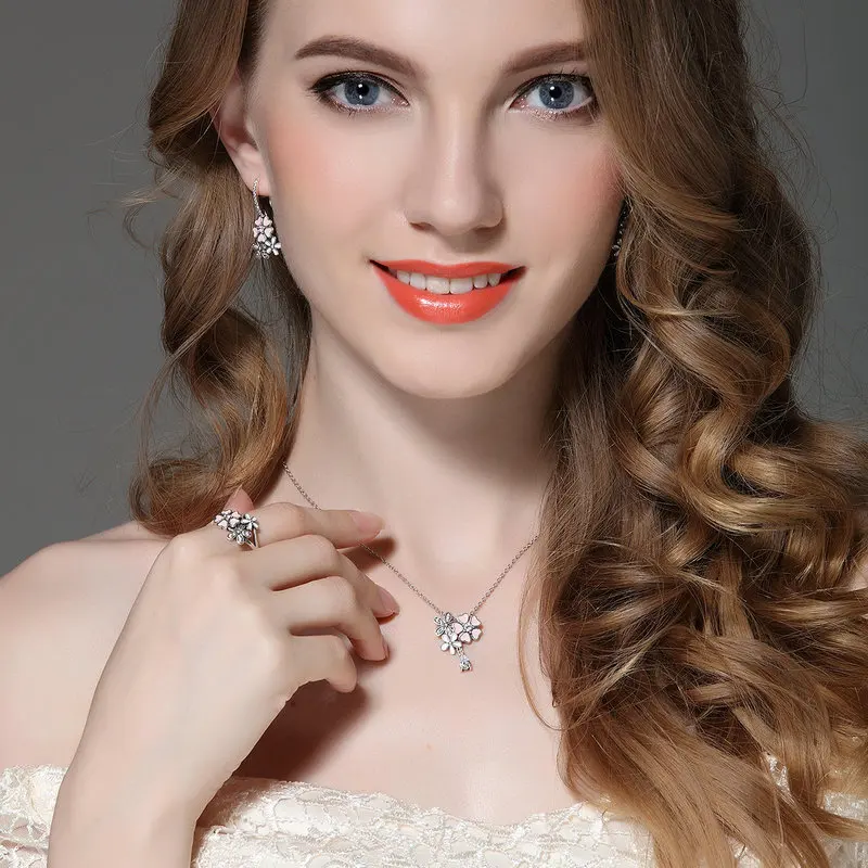 100% Настоящее серебро 925 пробы поэтическая Маргаритка вишневый цвет кулон