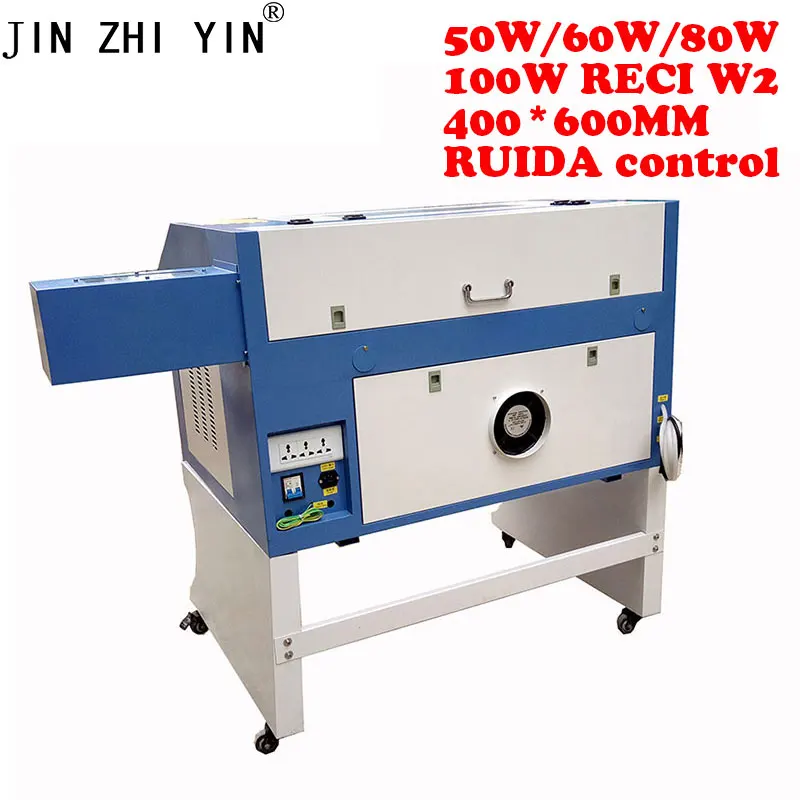 JINZHIYIN 4060 CO2 лазерный гравировальный станок 60w/80w/100w reci power Ruida control режущий honeycomb