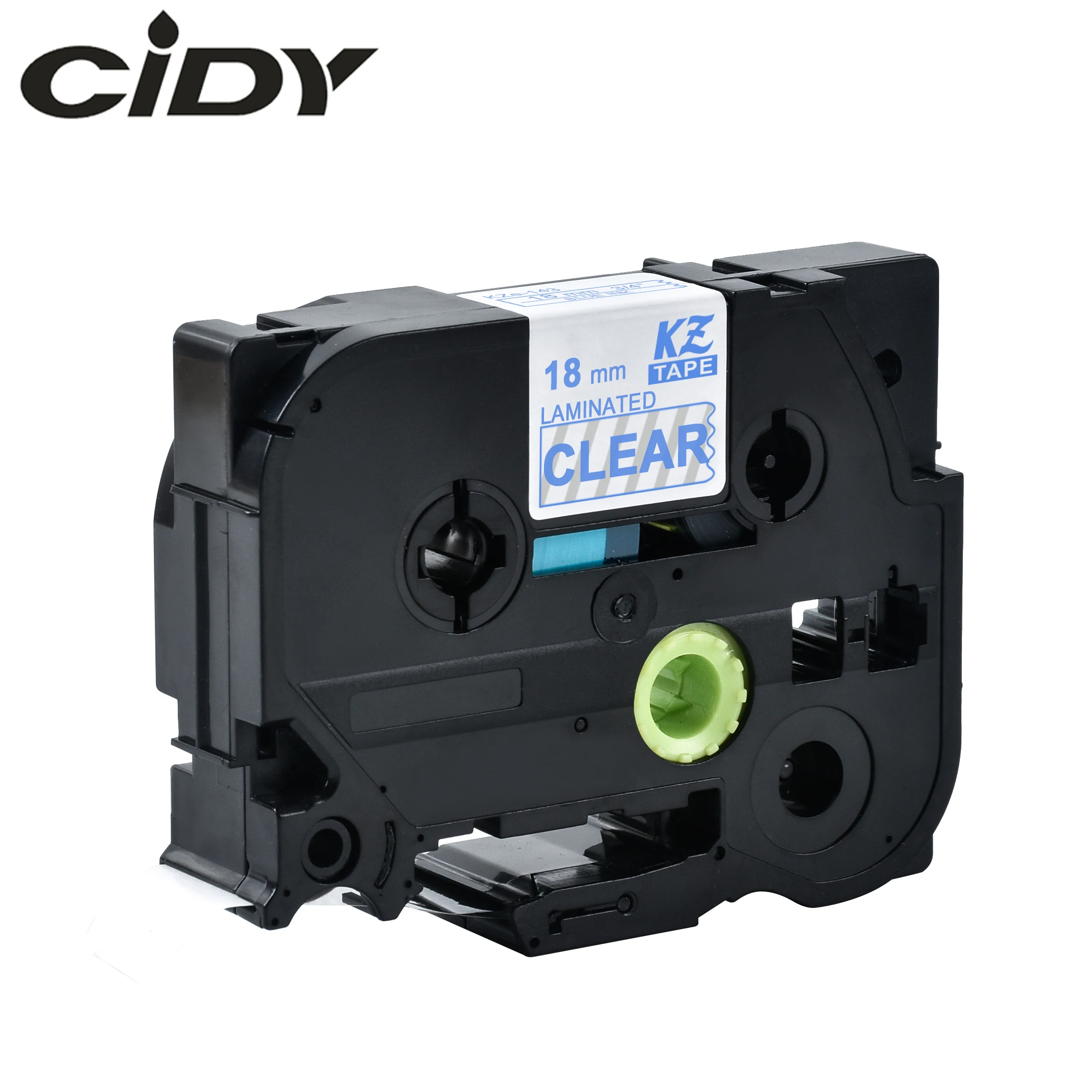 

CIDY Tze 143 Tz143 blue on clear Laminated Compatible P touch 18mm tze-143 tz-143 tze143 Label Tape Cassette Cartridge