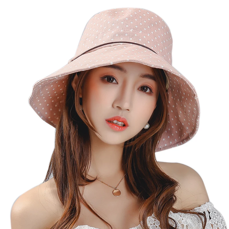 Весенне летняя женская шляпа ведро тканевая хлопковая Складная пляжная шляпка