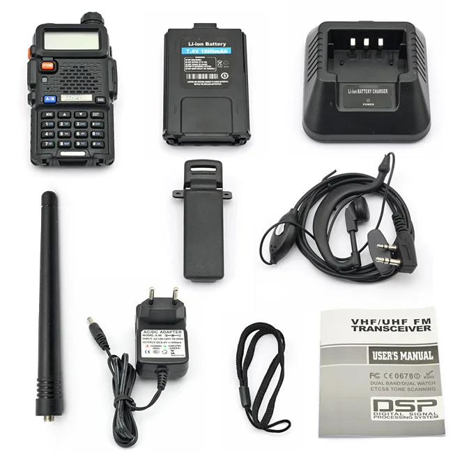 2 шт. BaoFeng UV-5R рация VHF/UHF 136-174 МГц и 400-520 Двухдиапазонная двухсторонняя Baofeng uv 5r