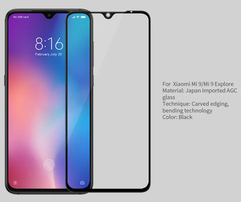 Nillkin 3D CP+ Max закаленное стекло для Xiao mi 9 mi 9 Pro Полное покрытие экрана изогнутый защитный олеофобный