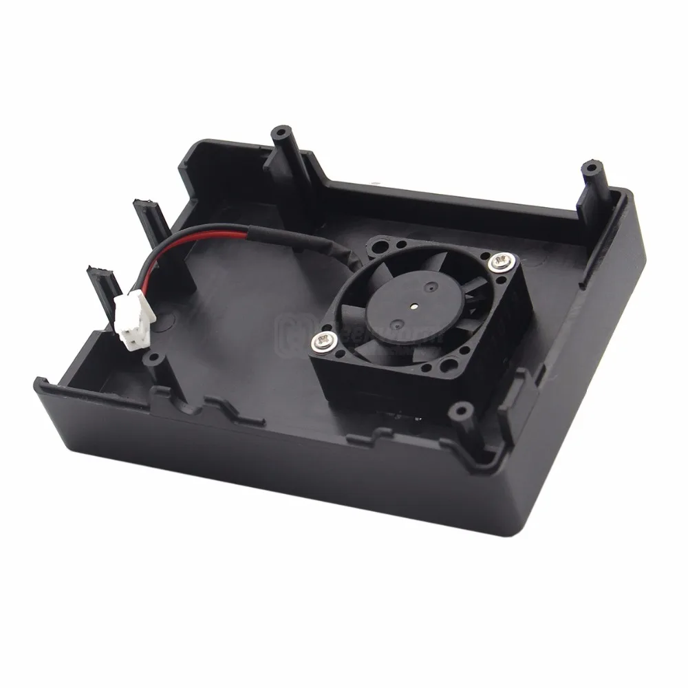 Matte ABS Case + Cooling Fan Heat Sink for Raspberry Pi 3 Model B / (Black) | Компьютеры и офис