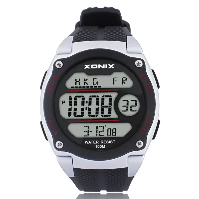 Спортивные брендовые Роскошные мужские часы серебристые многофункциональные