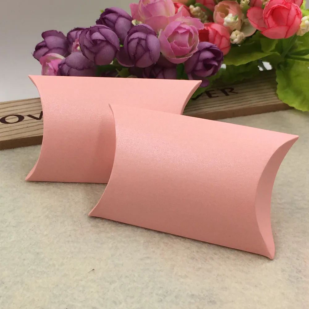 50 шт. бумажная Подушка Подарочная коробка крафт бумага конфетные коробки и