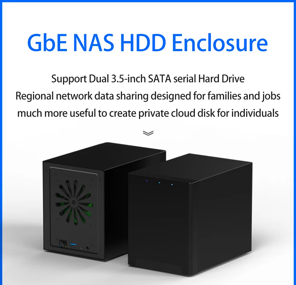 3,5 гигабитный Ethernet NAS HDD корпус смарт HDD чехол для 3,5 ''жесткий диск гигабитный Ethernet интерфейс Nas диск удаленного доступа