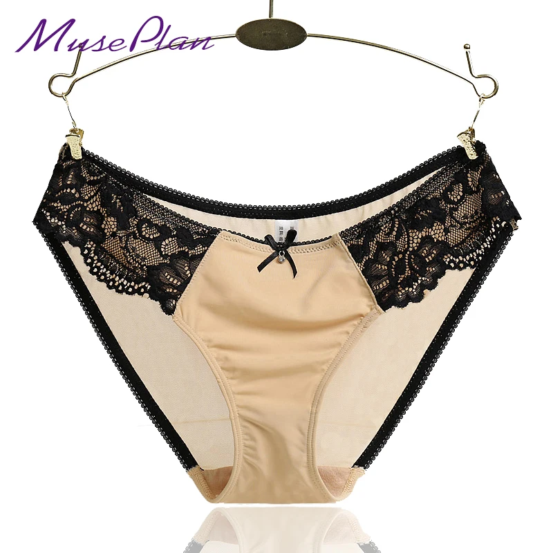 Женские сексуальные кружевные трусики бесшовные из дышащего хлопка нижнее бельё