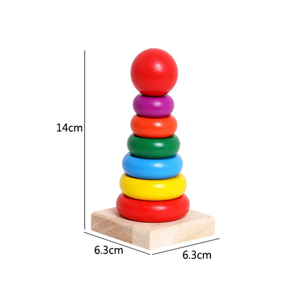 Милые Jenga радужные блоки штабелер укладка Радуга башня деревянные сборные