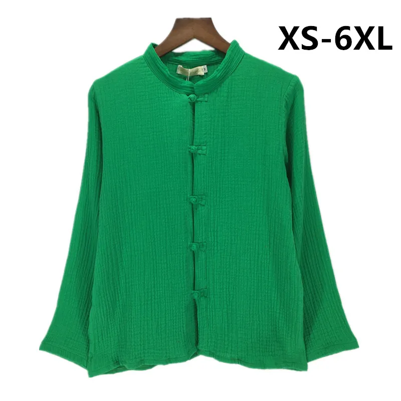 Женская льняная блузка с длинным рукавом размеры до 6xl|mujer blusas|blusas plusblusas 5xl |