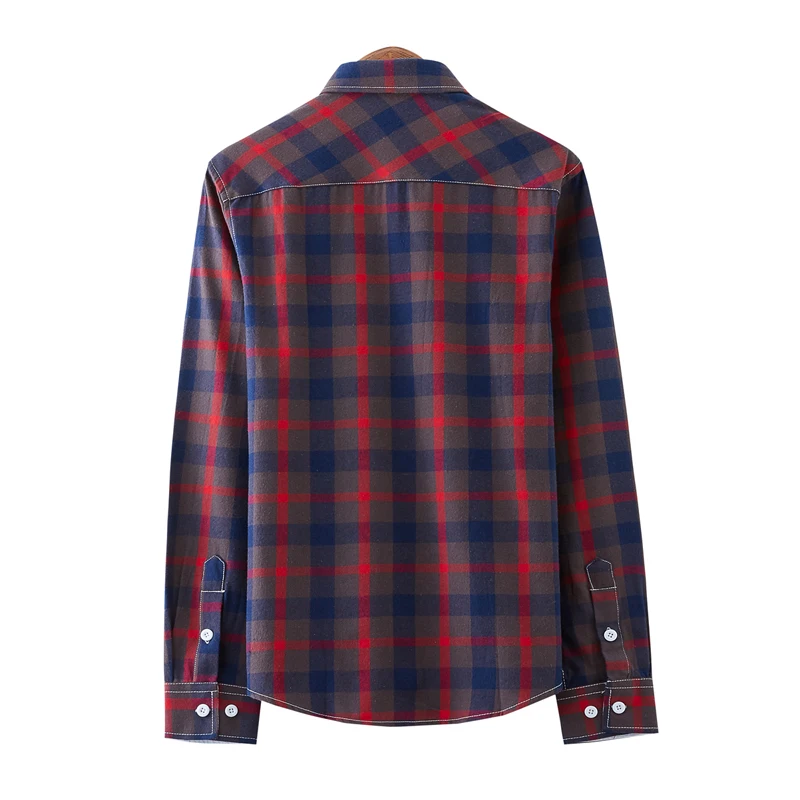 New Fashion Plaid Shirts Men Checkered Shirt Brand Button Down Long Sleeve Casual Shirts Plus Size M-5XL