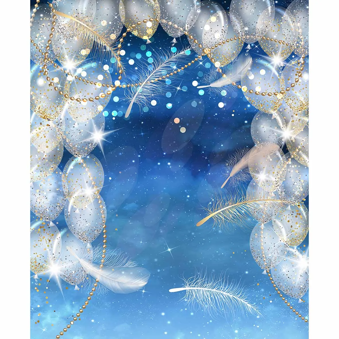 Allenjoy Новогоднее украшение Синие Блестящие воздушные шары для вечеринки фон