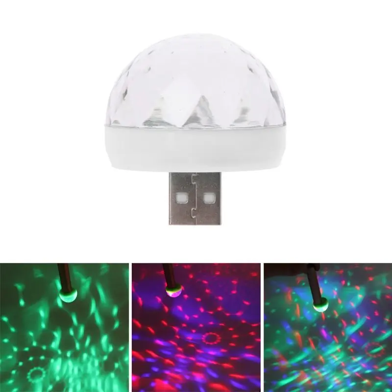Светодиодный USB светильник для автомобиля 5 В RGB изменение цвета активация