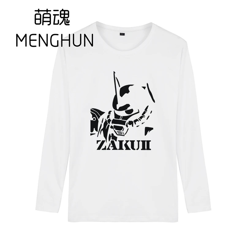 Футболки GUNDAM Zaku с длинным рукавом мужские футболки в подарок игровые для парня ZAKU