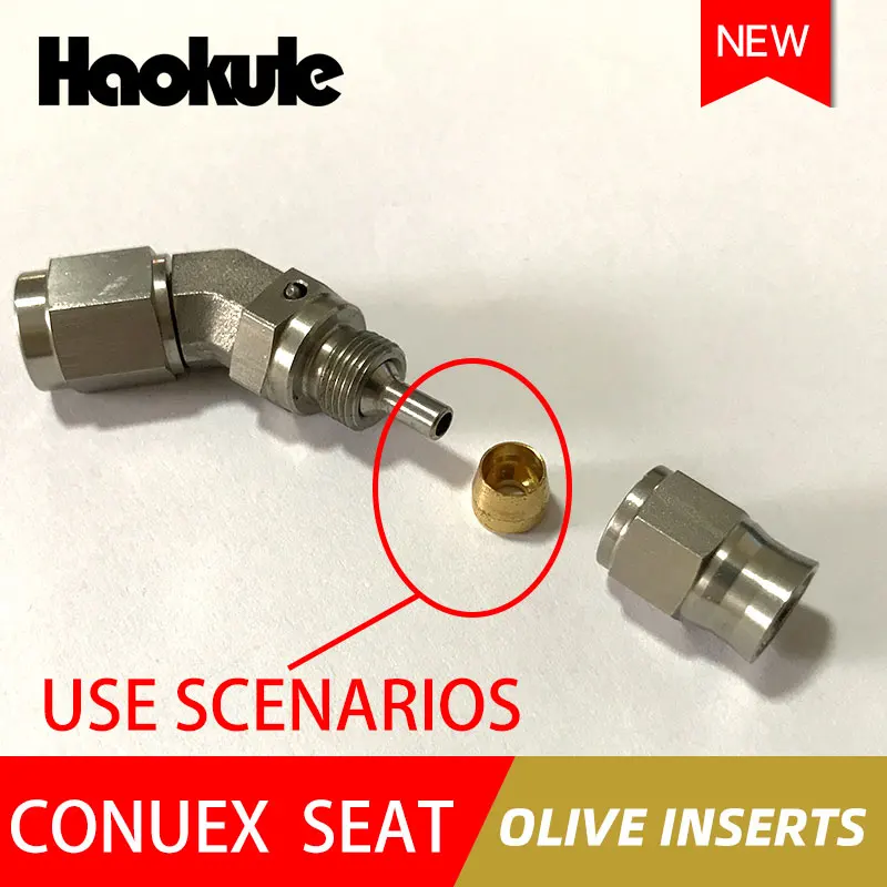 Haokule CONUEX SEAT OLIVE INSERTS AN3/3AN AN4/4AN конец шланга M10* 1,0 тефлоновый шланг из ПТФЭ Конец фитинги тормозной системы