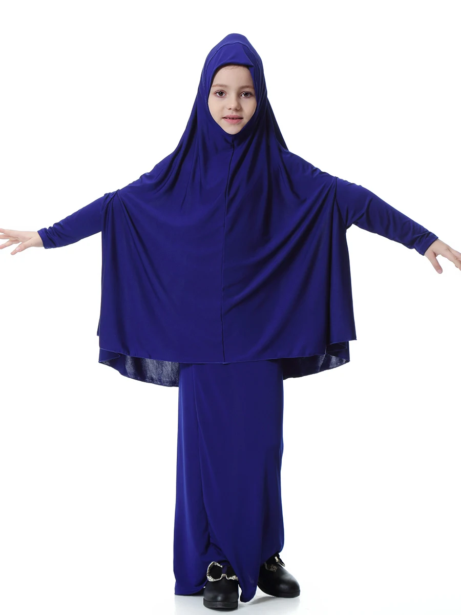 Мусульманские Детские Аксессуары Шапки + юбка комплект из 2 предметов abaya Макси