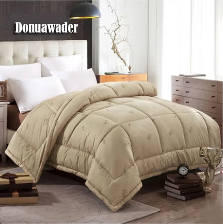 

160*210cm Camel Hair Winter Comforter Quilted Top Blanket Twin Edredon alicoco hair duvet insert Bedspread dekbedden Quilt futon