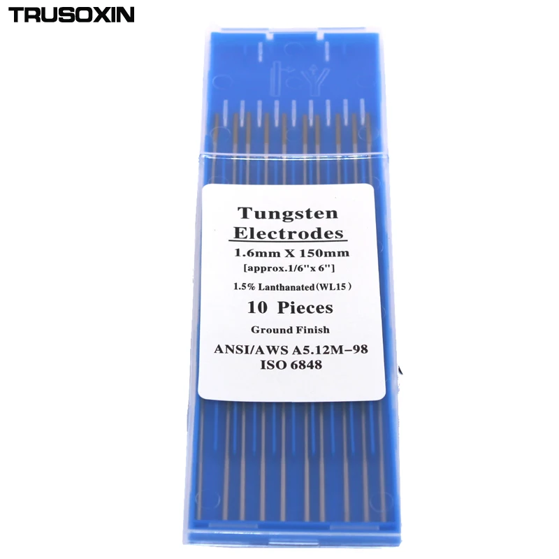 10 штук в партии головы лантан Tungste электрод 1 6/2 0/2 4/3 0/3 2/4.0X150mm TIG Вольфрам с