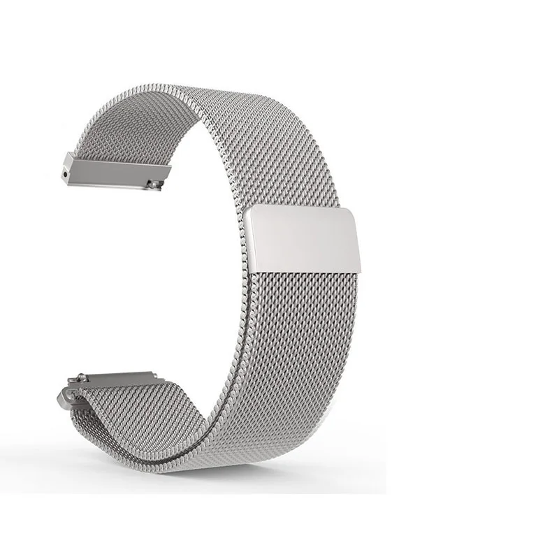 22 мм металлический ремешок для Xiaomi Huami Amazfit Pace браслет Миланская петля магнитный ремешок для Amazfit Pace Stratos 2 Замена ремня - Цвет: Mesh Silver