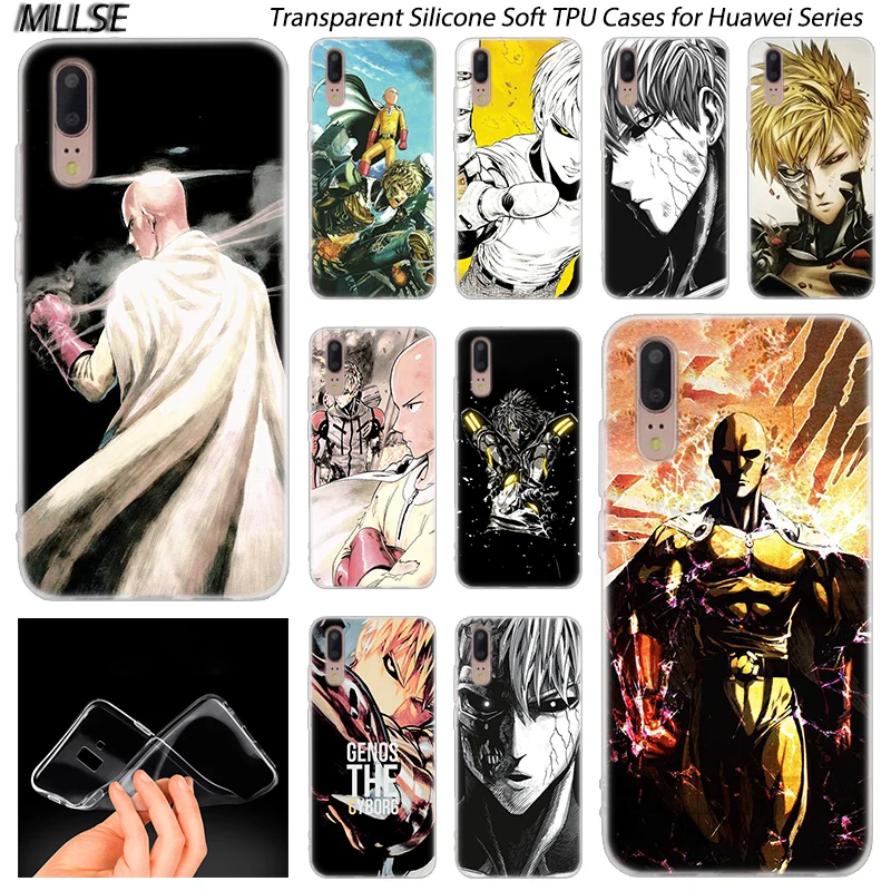 Хит продаж мягкий силиконовый чехол с аниме отбеливателем One Punch Man для Huawei P30 P20 P10