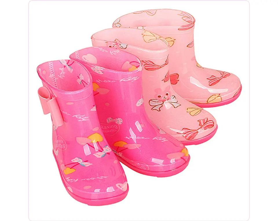 Детская обувь с рисунками из мультфильмов ПВХ и резины новая модная классическая