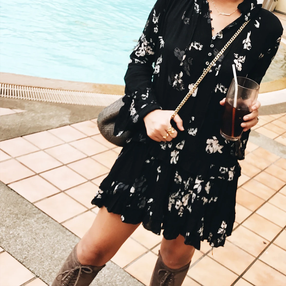 Женское платье в богемном стиле свободное Хлопковое с длинными рукавами и