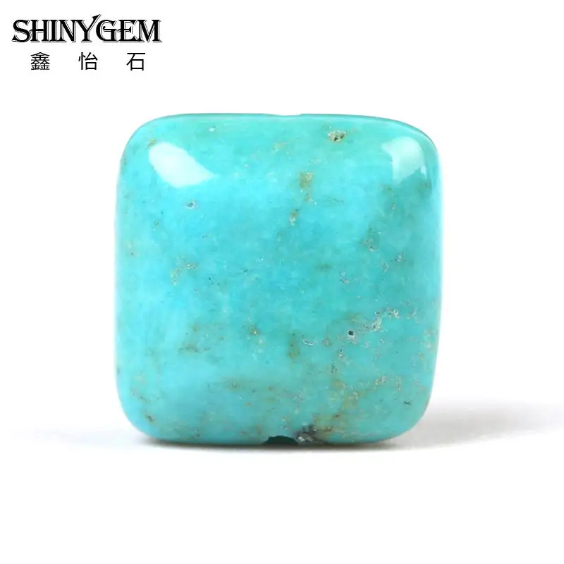 ShinyGem 12 мм натуральный квадратный бирюзовый камень Бусины горячая распродажа