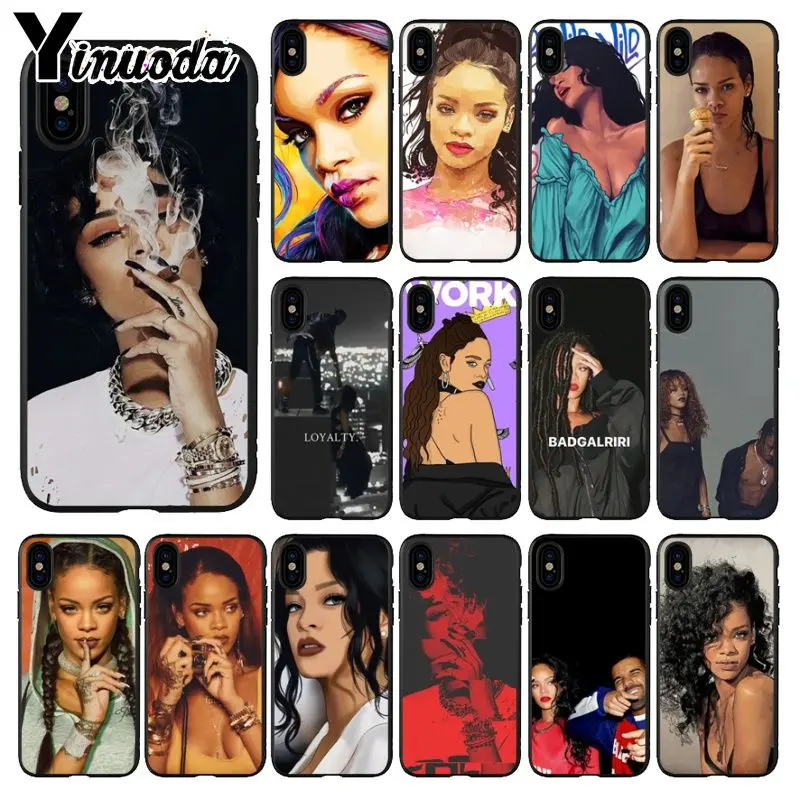 Yinuoda Rihanna анти Travail Drake TPU Мягкий силиконовый черный чехол для телефона iPhone 8 7 6 6S Plus 5