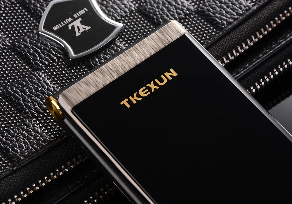 TKEXUN флип сенсорный экран 3," дисплей телефон скорость DialSOS металлический корпус не умный мобильный телефон