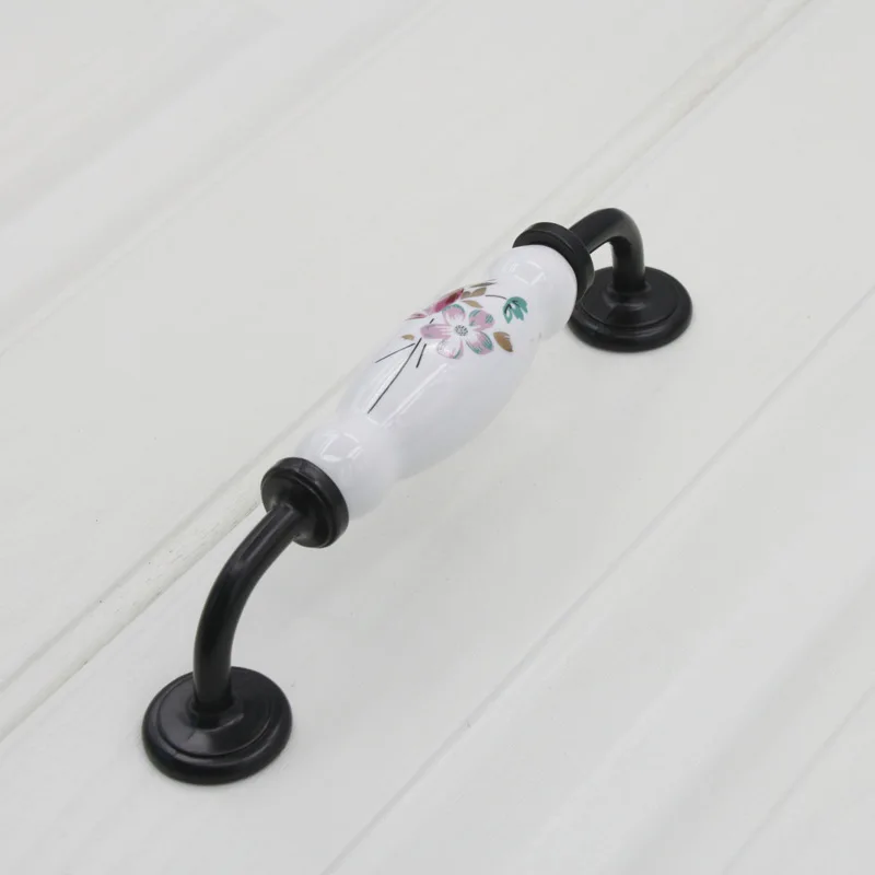 Megairon пастырской Стиль Керамика ручки тянет Винтаж ящика шкафа гардероб комод