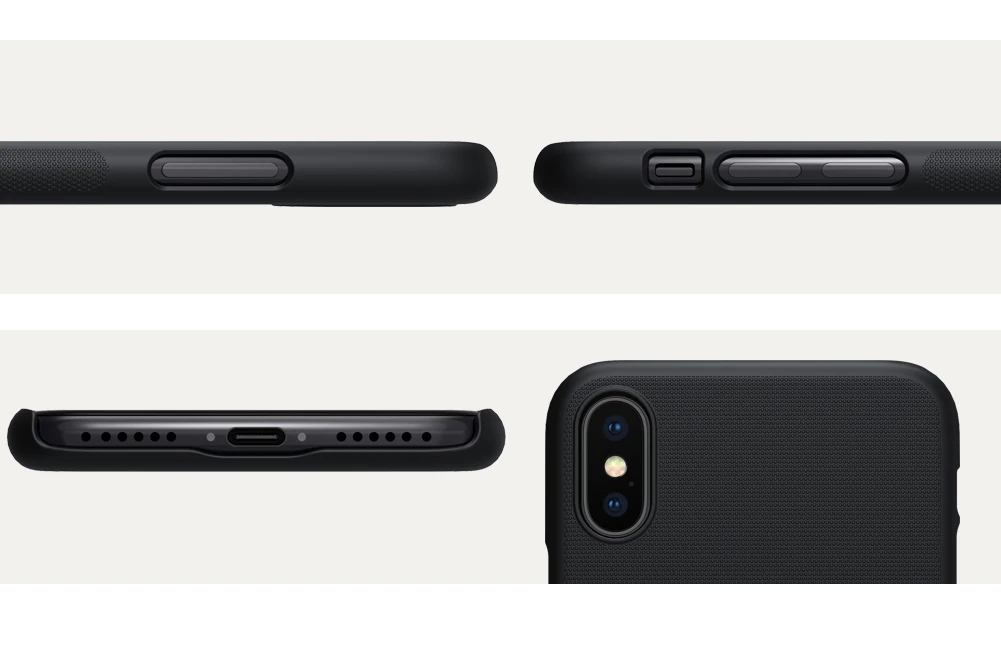 СПС Apple IPhone х чехол Nillkin Super Frosted Shield матовая задняя крышка iphone x iPhone х чехол+ защита экрана розничная пакет