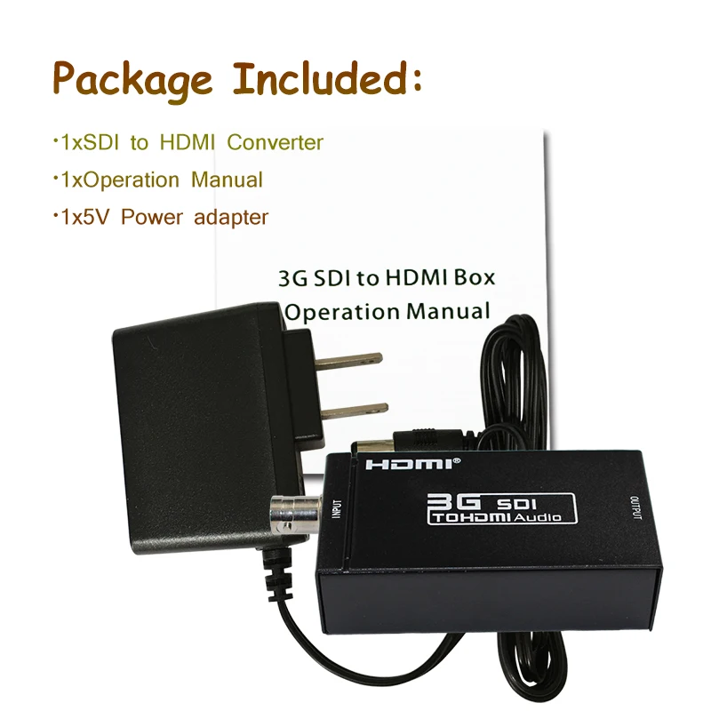2 шт. адаптер SDI для видеосъемки 3G в HDMI 720p/1080p конвертер со встроенным аудио| |
