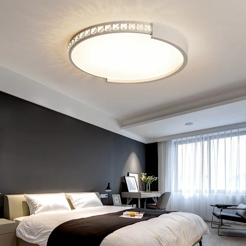 Ультратонкая хрустальная люстра для гостиной спальни современная светодиодная