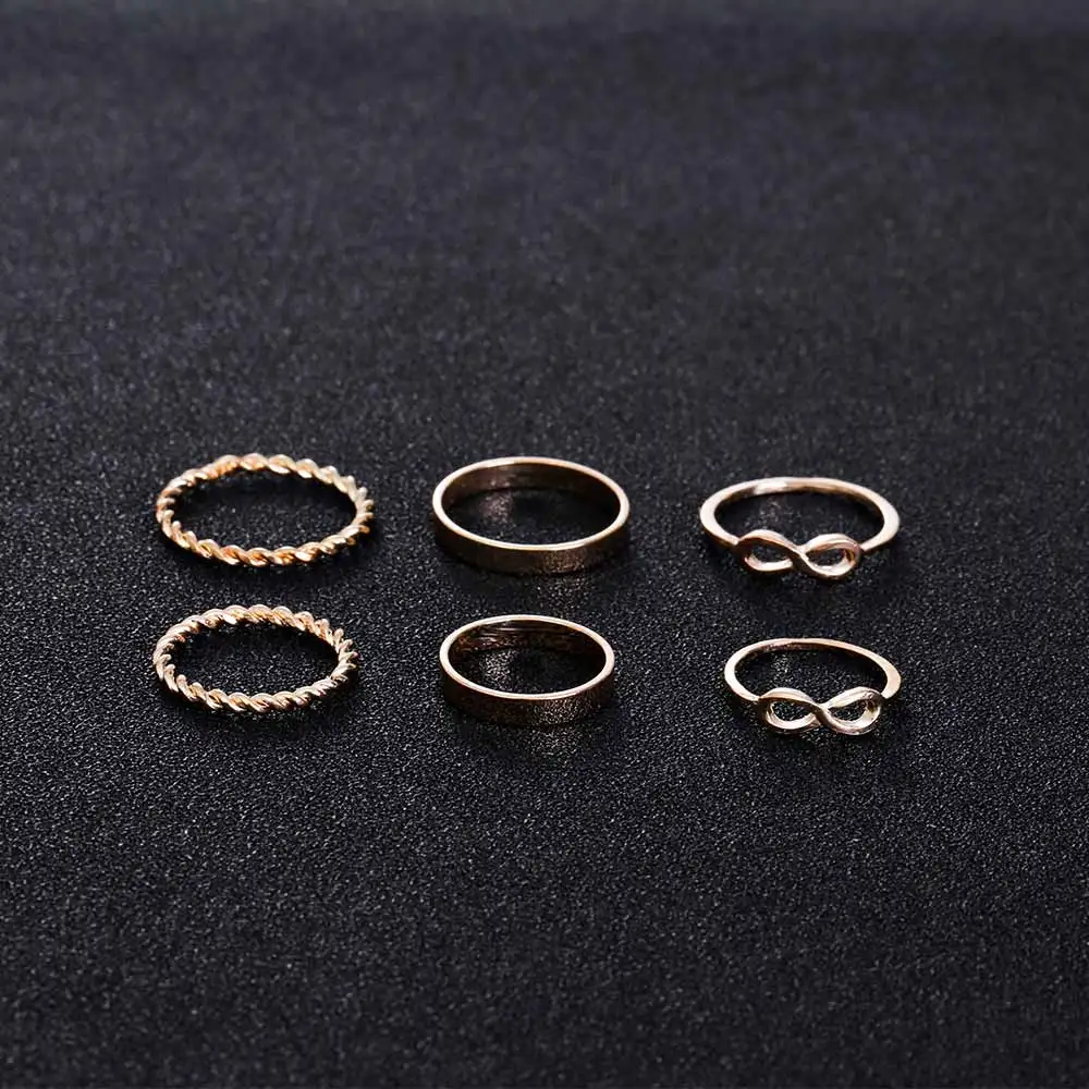 FAMSHIN Мода 6 шт./компл. богемные турки кольцо набор с юбкой миди стимпанк для 8 слов