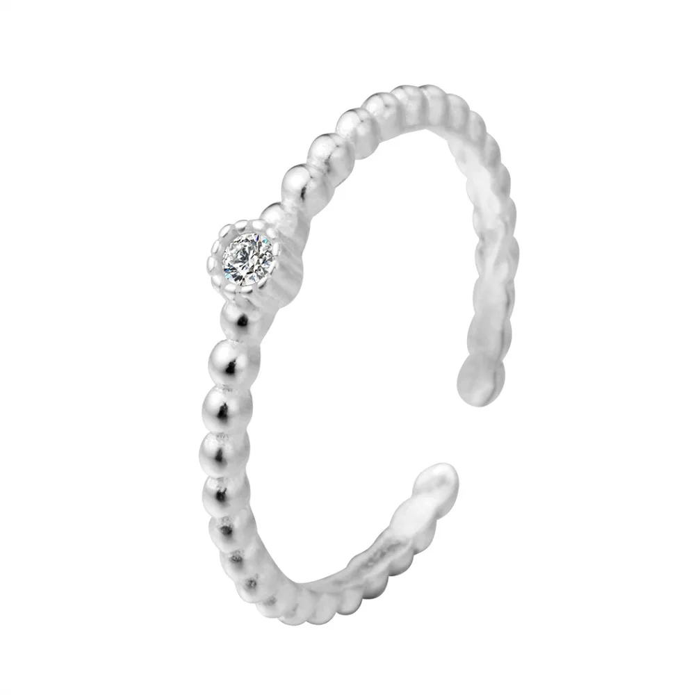 Chandler Bead Stackable Rhinestone Ring Modern Jewelry Gift For Her Simple Design Geometry Samll Crystal Unisex Rings Women | Украшения и