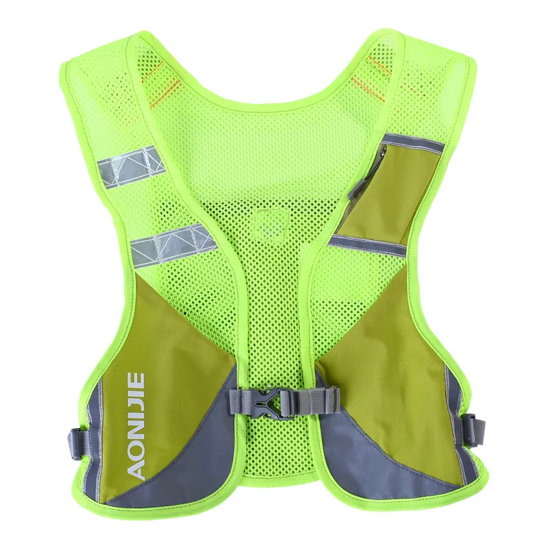 Green Vest AONIJIE E884 светоотражающий гидратационный рюкзак, рюкзак, сумка, жилет, жгут, бутылка для воды, для пеших прогулок, кемпинга, бега, марафона, гонки - Цвет: Green Vest