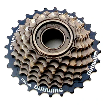 Коричневый Shimano велосипеды свободного хода, MF-TZ500/TZ21 7 скоростей кассета свободного хода 14-28T для MTB дорожный велосипед Обновление от TZ21 - Цвет: Коричневый