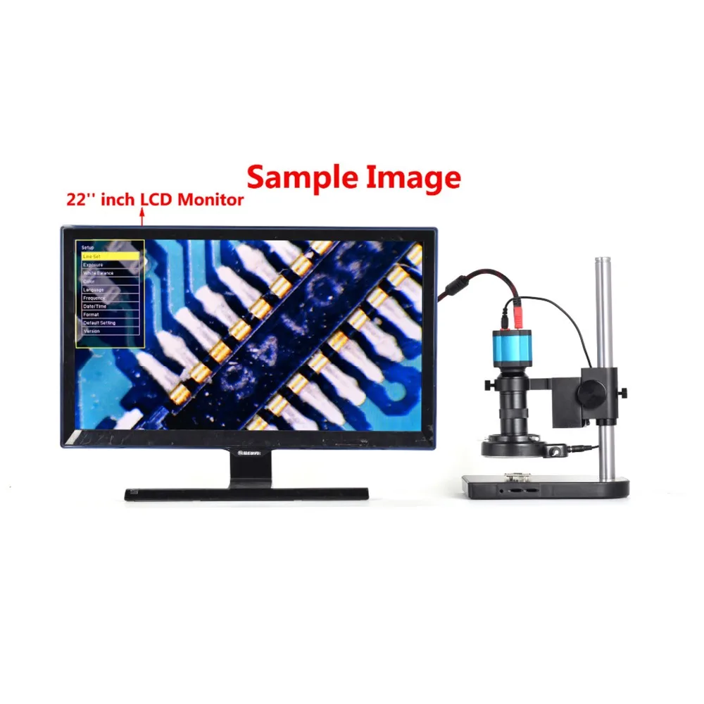 21MP 1080P 60FPS 2K HDMI USB промышленная камера микроскопа 100X C-mount объектив цифровой