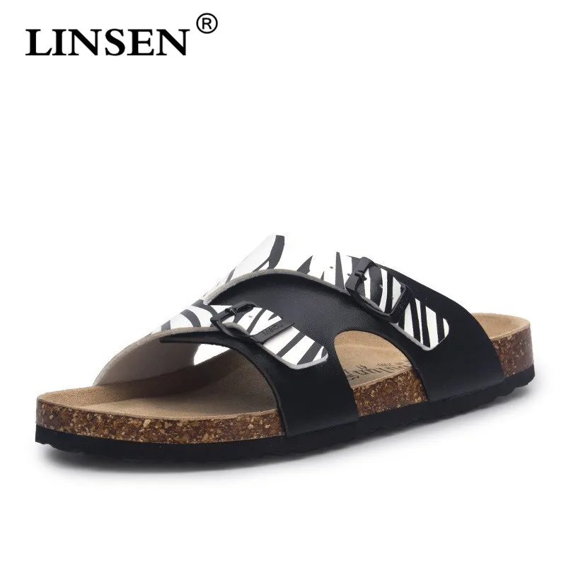 

Мужские сандалии на пробковой подошве, повседневные разноцветные шлепанцы для влюбленных, пляжные шлепанцы на плоской подошве, большие раз...