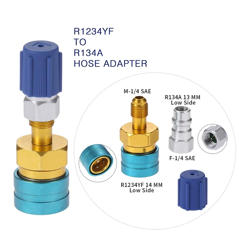R1234Yf To R134A Low Side Quick Coupler R12 Hose Adapter Fitting Connector For Car Air-Conditioning Ac Charging | Автомобили и