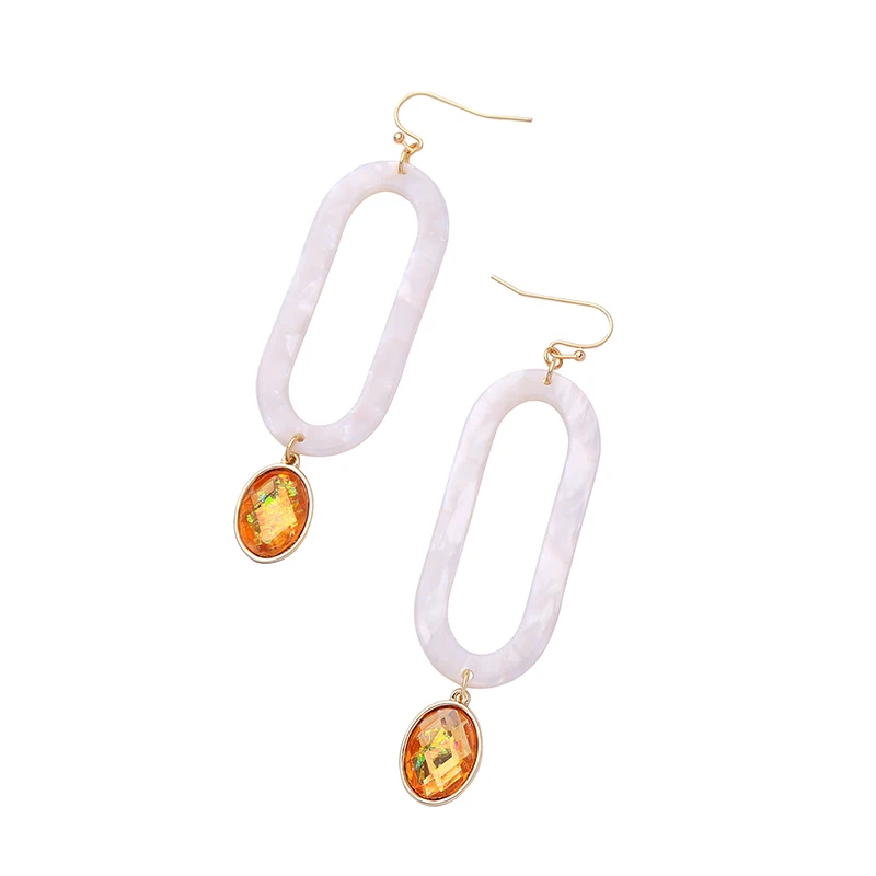 Classical Long Drop Earrings Resin Chic Simple Pendants For Wedding Dress Women New Arrival Accessory Fashion Jewelry | Украшения и