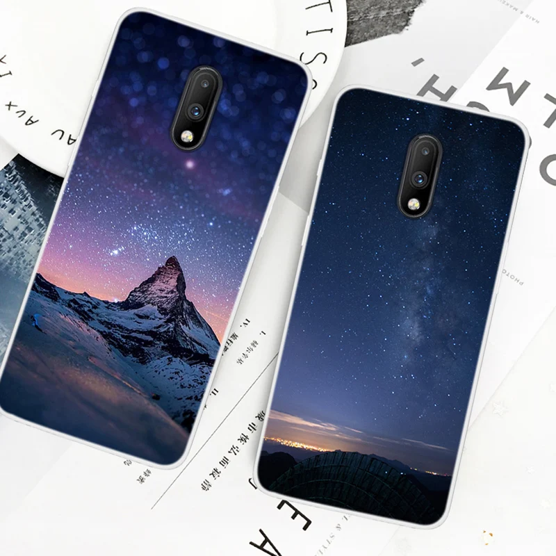 Силиконовый чехол для OnePlus 7T Pro One Plus 7Pro мягкая задняя крышка с художественным