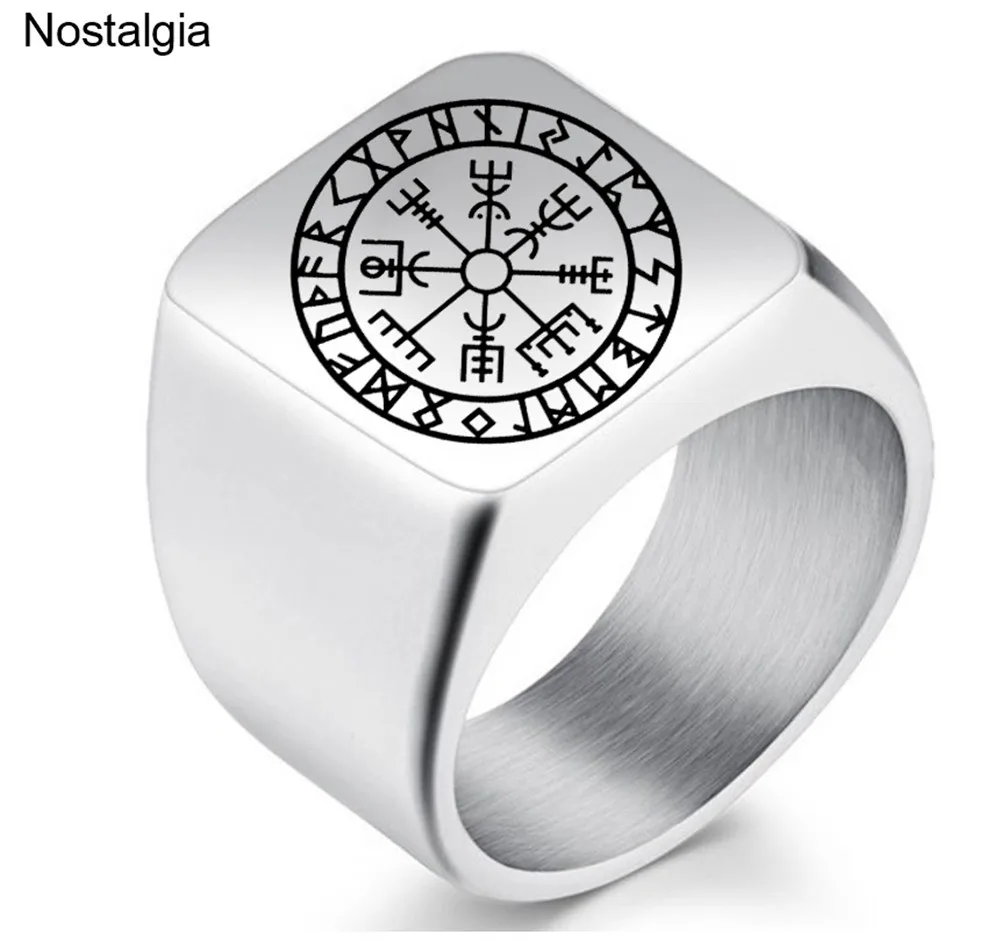 Ностальгия из нержавеющей стали скандинавский Викинг Vegvisir компас титановые