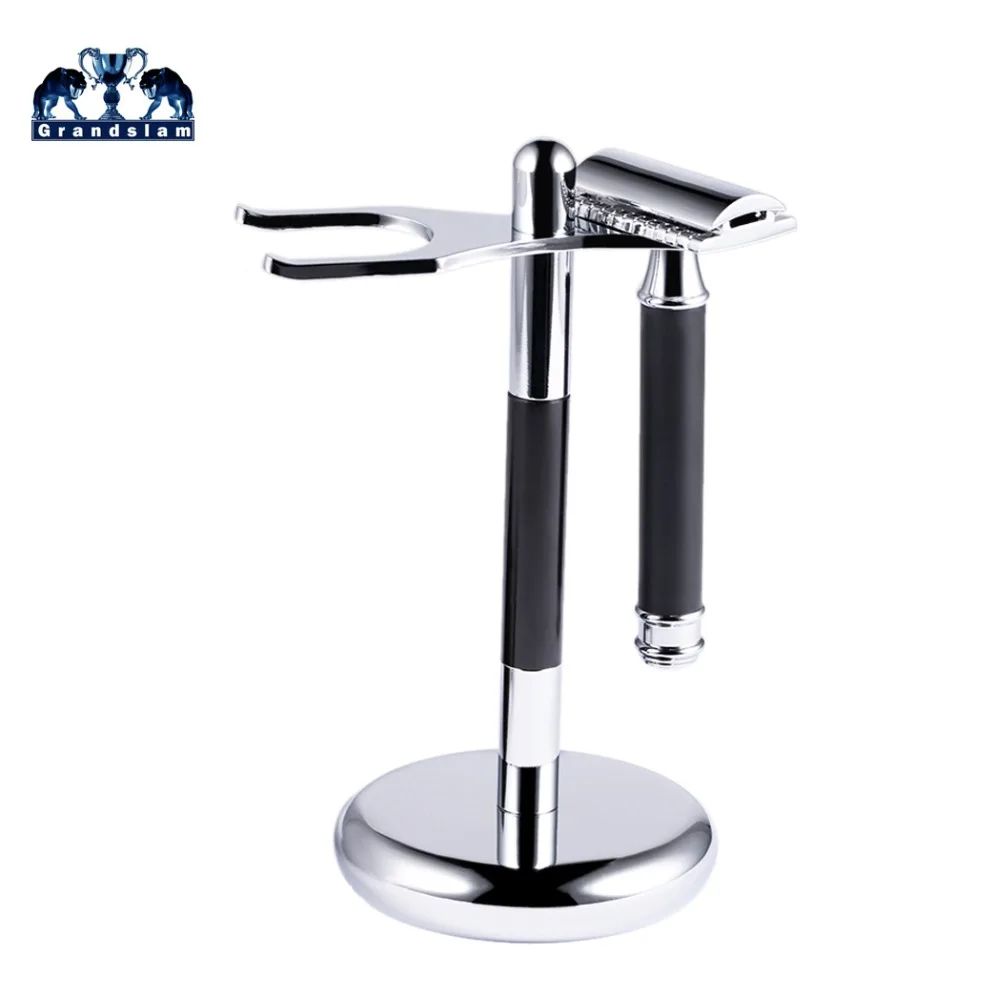 Роскошный хромированный щетка для бритья подставка набор включает в себя