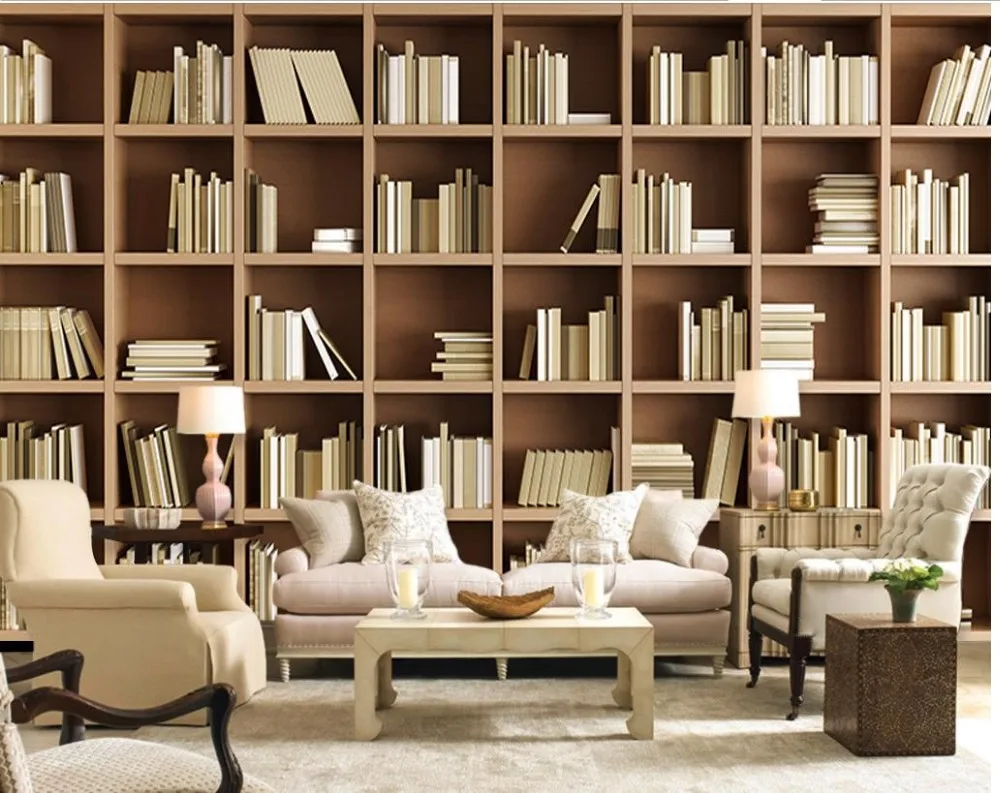 3d обои для комнаты Европейский стиль 3D стереоскопическая библиотека фон росписи