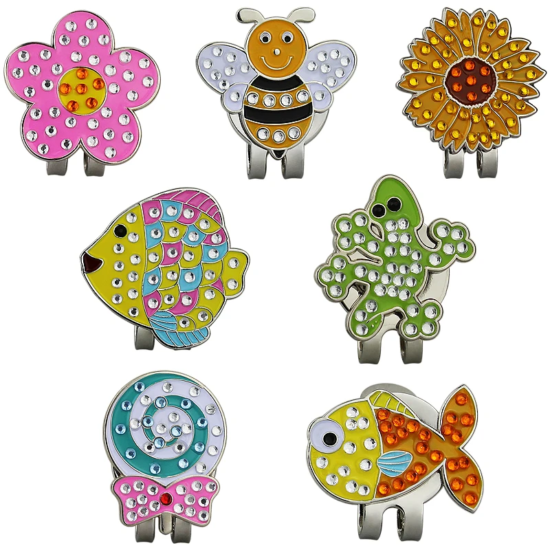 1 шт. Новые блестящие красочные тонкого металлического сплава гольф маркер w