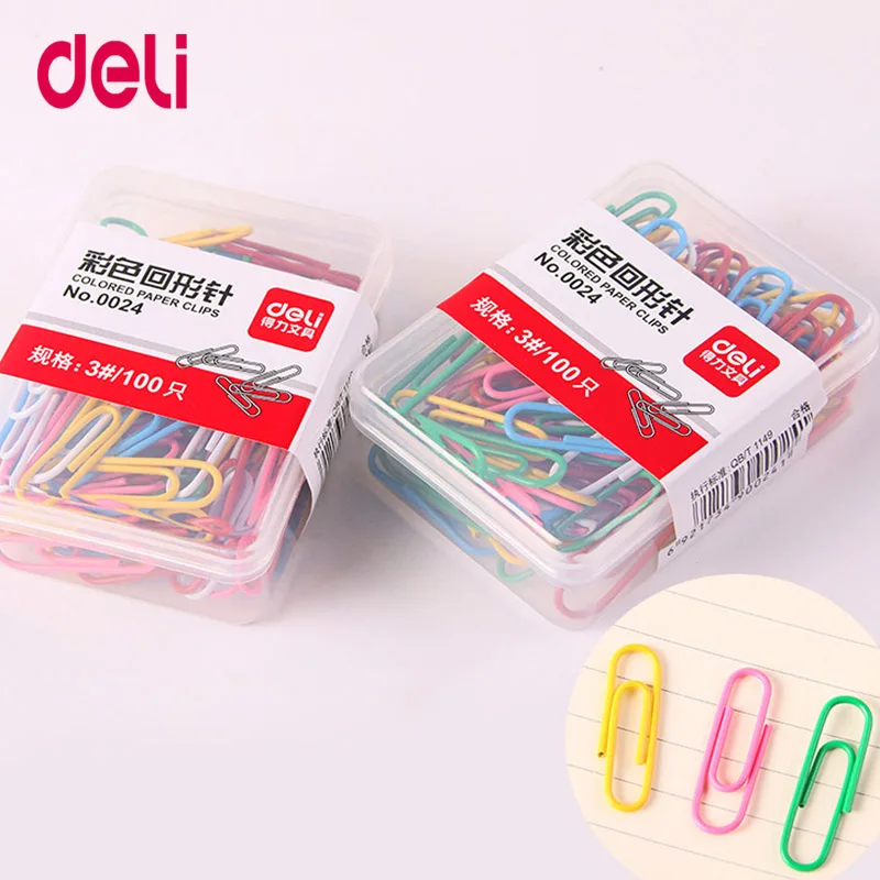 Deli Красочные Креативные милые бумажные зажимы для документов секретные хранения