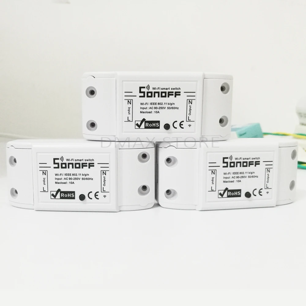 3 шт. sonoff Модуль Автоматизации умного дома Wifi переключатель универсальный таймер беспроводной переключатель пульт дистанционного управления через IOS Android 10A/2200W