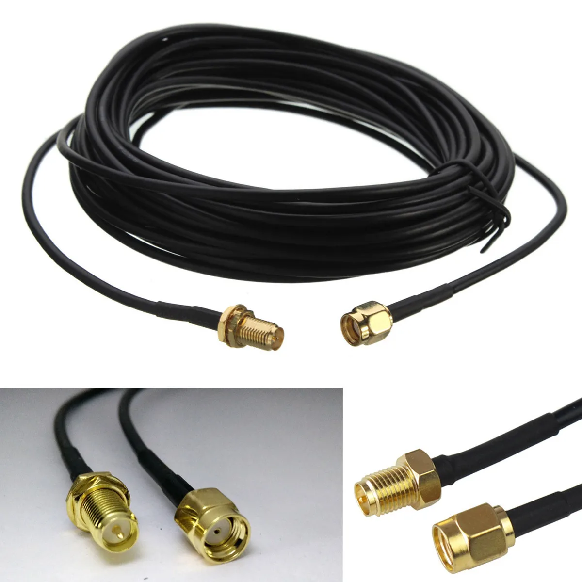1m 5m Wifi Антенный Удлинительный Кабель RG174 RP-SMA Мужчин И Женщин Удлинитель Свинца