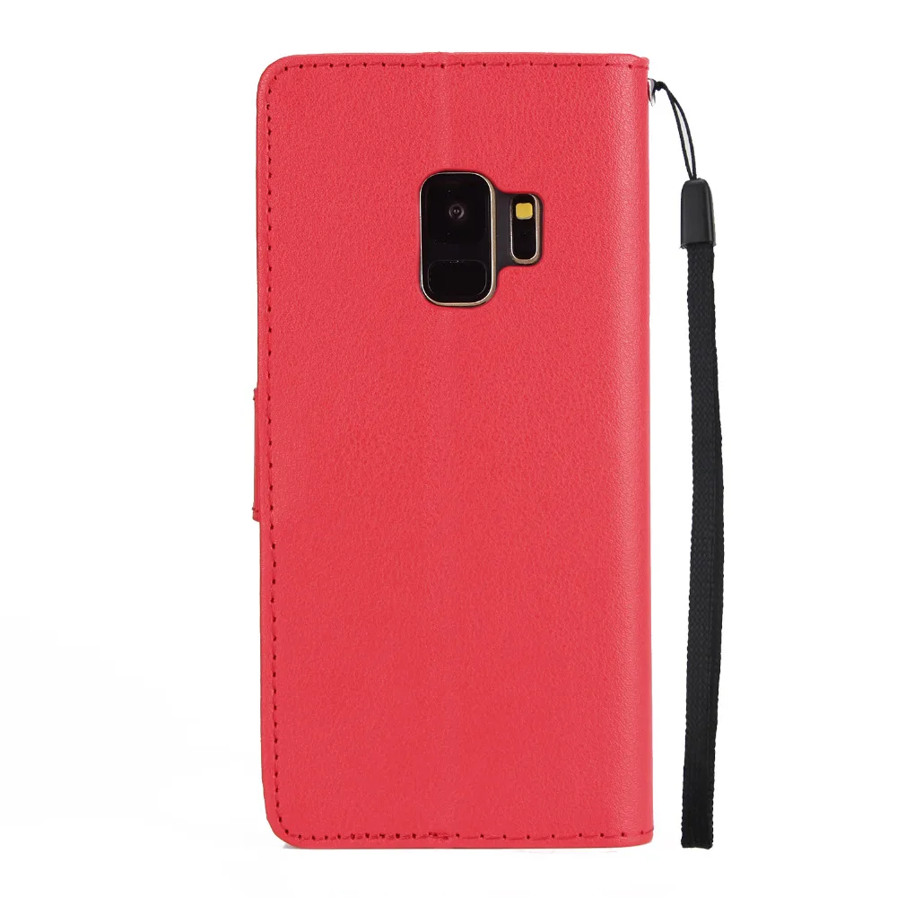 Откидная крышка PU кожаный бумажник чехол для Samsung Galaxy S9 телефон Case W/Внутренняя
