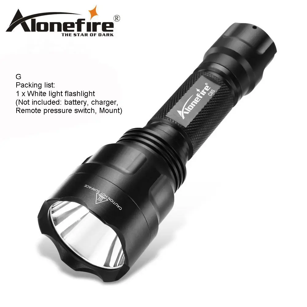 Tactics flashlight G AloneFire C8 CREE XM-L2 T6 светодиодный тактический светильник фонарь страйкбол прицел ружья светильник 18650 перезаряжаемый аккумулятор - Испускаемый цвет: Tactics flashlight G